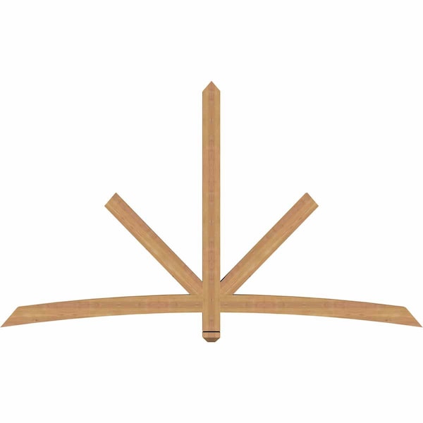 Ekena Millwork Alberta Smooth Timber Gable Bracket, Western Red Cedar, 84"W x 49"H x 3 1/2"D x 3 1/2"F, 14/12 Pitch GBW084X49X0404ALB00SWR - main